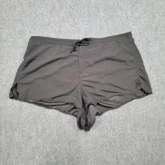 Athletech Running Short Women 24 Black Athletic Drawstring Gym Workout Plus Size - Picture 1 of 10